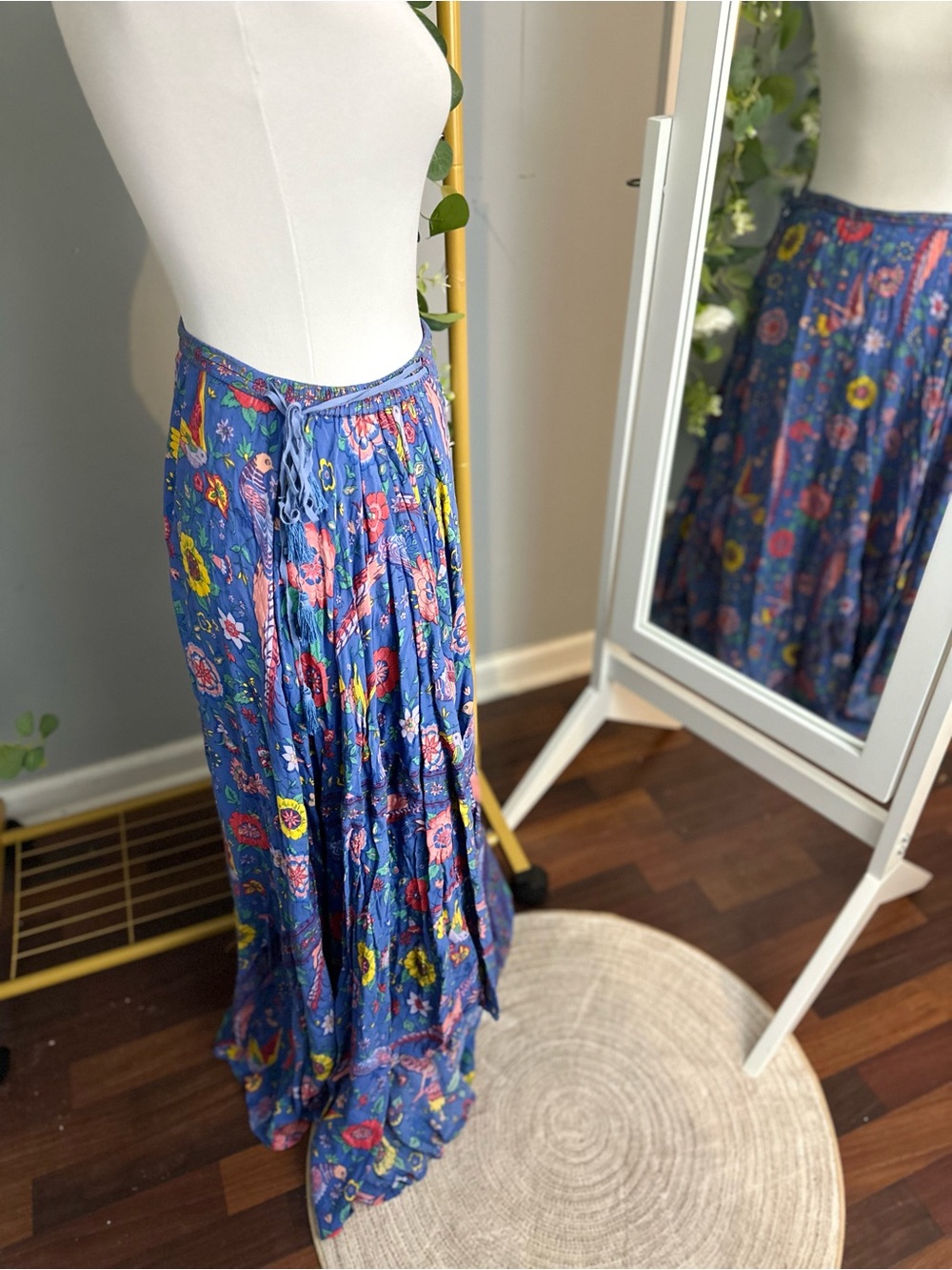 Spell Lovebird Half Moon Maxi Skirt in Deep Sky - Picture 5 of 13